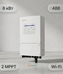 Гибридный инвертор SOLIS S6-EH1P6K-L-PLUS (6 кВт, 48 В, 2 MPPT, Wi-Fi, однофазный)