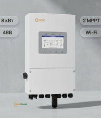 Гибридный инвертор Solis S6-EH1P8K-L-PLUS 8kW 48V 2 MPPT Wi-Fi 220V Однофазный
